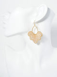 Glass Bead Flower Earrings