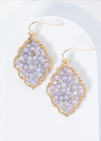 Glass Bead Moroccan Dangle Earrings