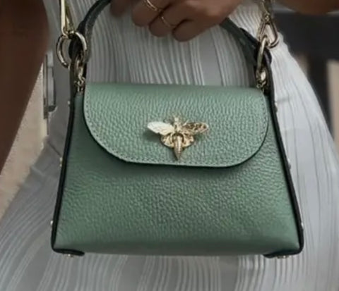 Italian Leather Bee Bag