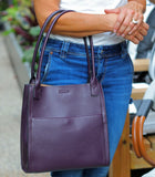 Plum Vertical Tote