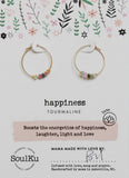 Happiness Gold Hoop Earrings